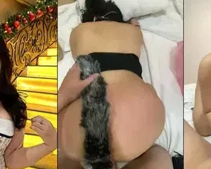 Bé 2k1 thích chơi bạo cắm đuôi cáo vào đít lấy dây đánh mông lúc chịch